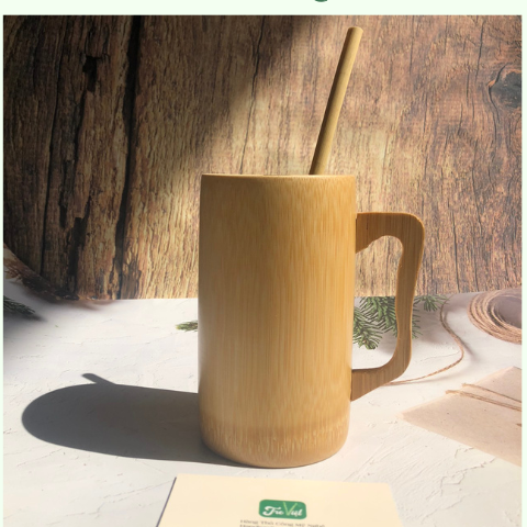 Ly tre có tay cầm - Bamboo cup with handle giá 80,000 đang rẻ nhất thị trường