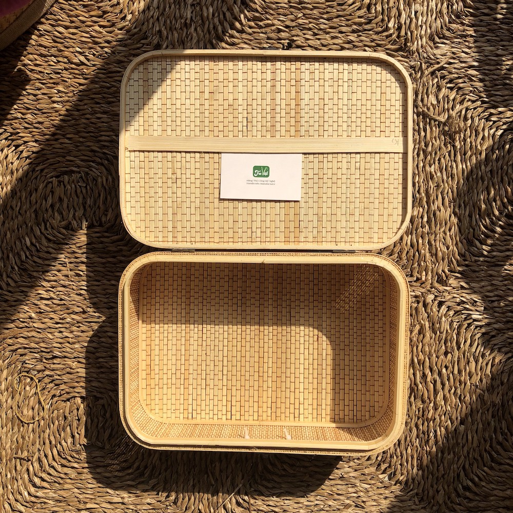 Hộp Đựng Quà Tết Nâu - Giỏ Quà Tết - Hộp Vali Tre Nâu - Giỏ Picnic Tre - Bamboo Picnic Basket giá 220,000 đang rẻ nhất thị trường