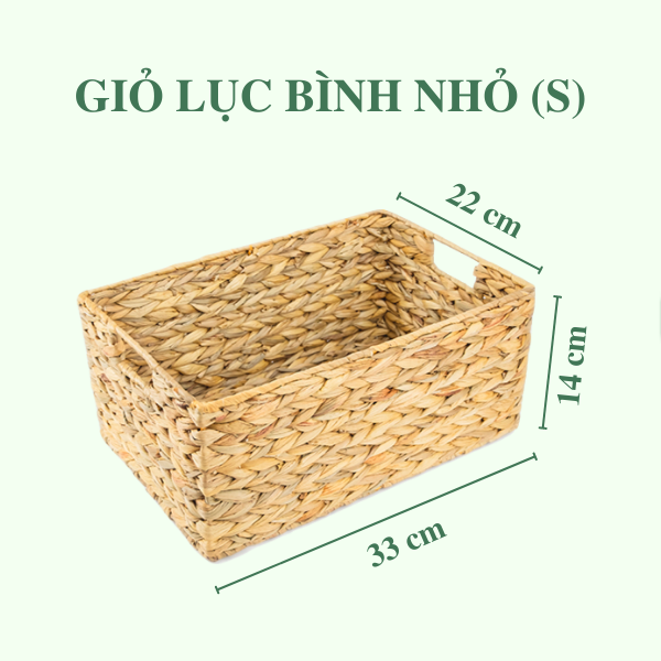 ảnh của sản phẩm Giỏ lục bình chữ nhật đựng đồ - Storage basket số 5
