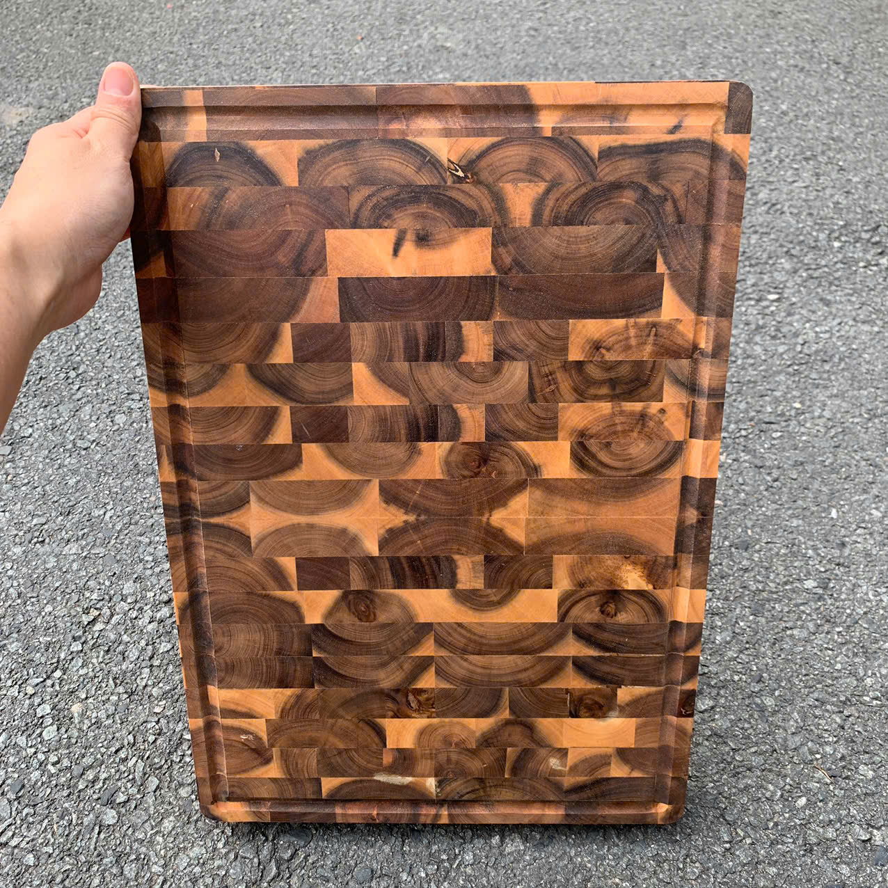 ảnh của sản phẩm Thớt gỗ Teak 30x20x2.5cm - Thớt gỗ Tếch hình chữ nhật số 9