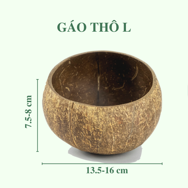 ảnh của sản phẩm Chén gáo dừa thô - Raw Coconut Shell Bowl số 6