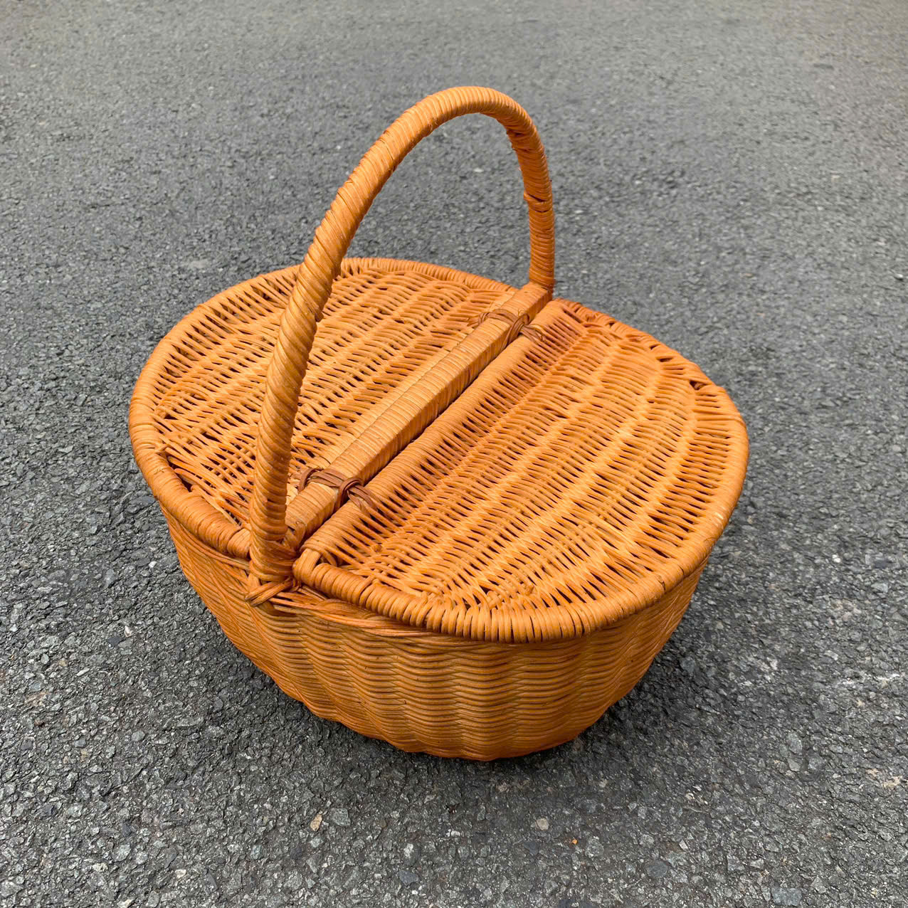 ảnh của sản phẩm Giỏ Mây Picnic Có Nắp Đựng Đồ - Giỏ Mây Đi Du Lịch, Dã Ngoại để Chụp Ảnh/ Trang Trí số 7
