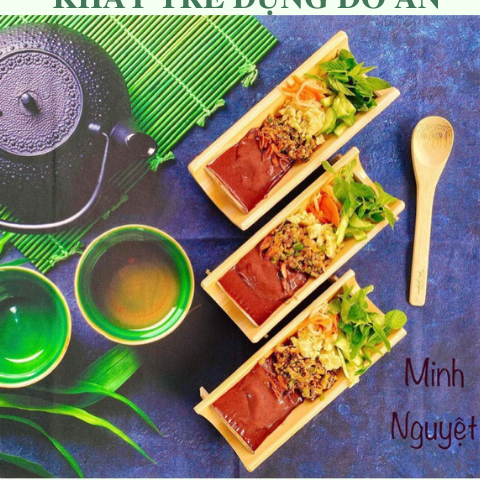 Khay tre đựng đồ ăn – Ống tre đựng sushi - Bamboo Dish giá 27,000 đang rẻ nhất thị trường
