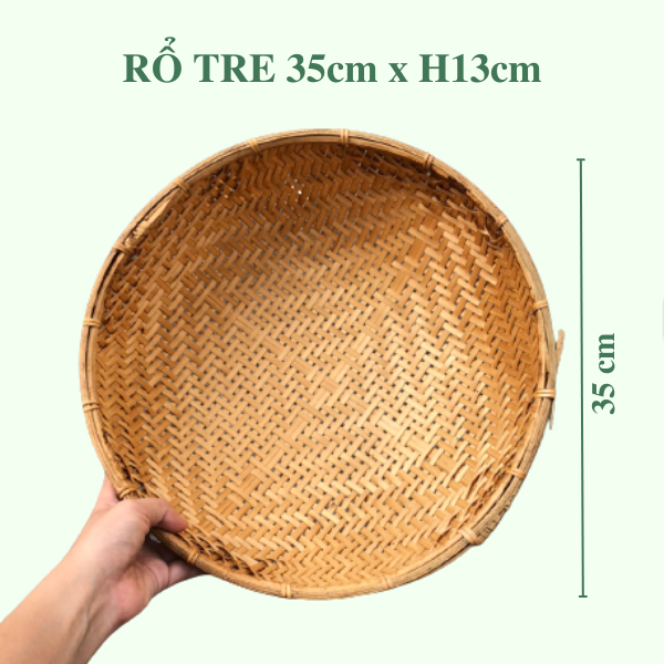 ảnh của sản phẩm Rá Tre - Rổ Tre Đan Thưa Hun Khói Cạp Mây dùng Trang Trí, Decor, Đựng Đồ, Chụp ảnh số 12