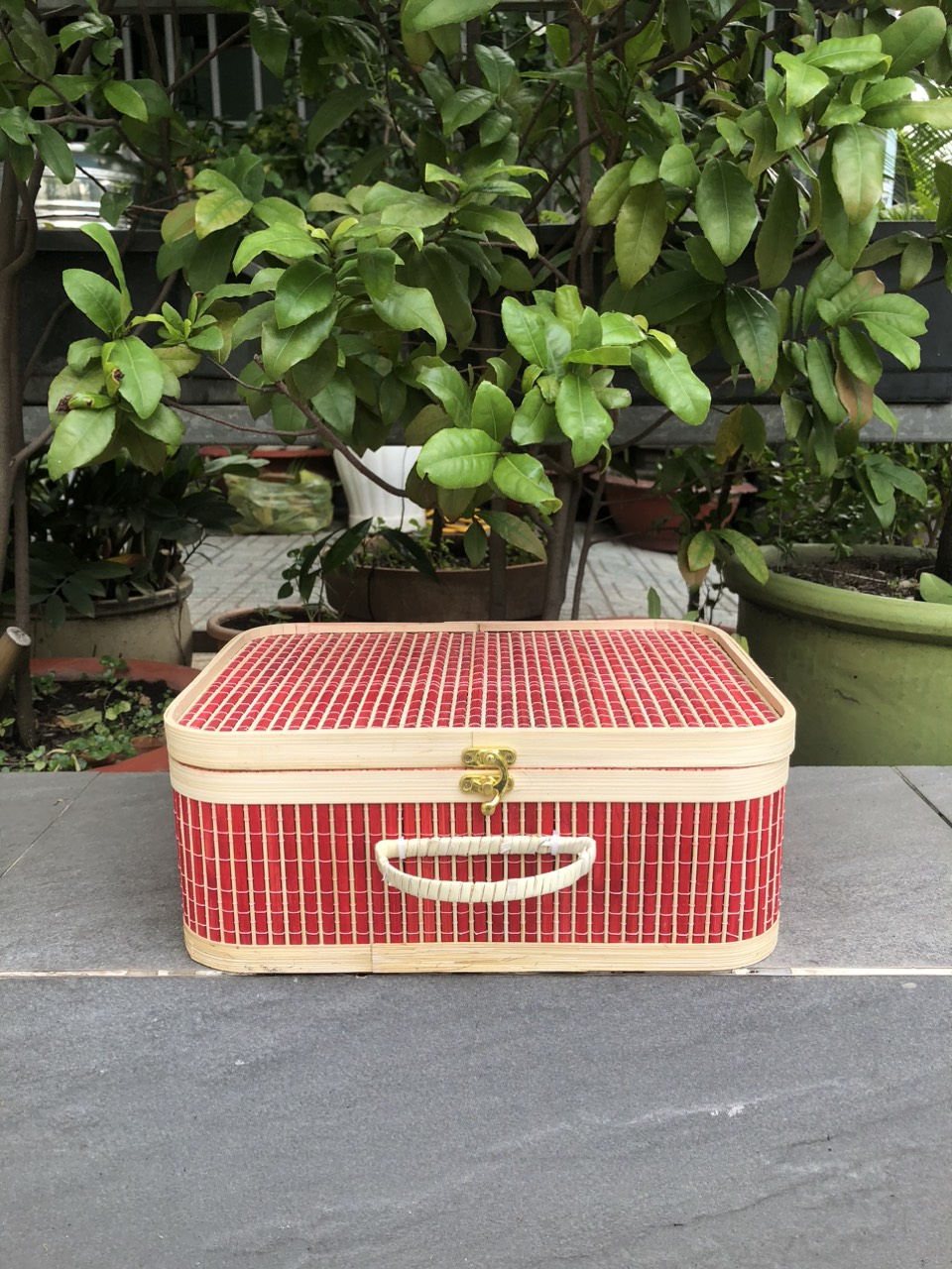 ảnh của sản phẩm Giỏ Tre Picnic, Chụp Ảnh/ Vali Tre Đựng Đồ/ Hộp Đựng Quà Tặng - Bamboo Picnic Basket số 4