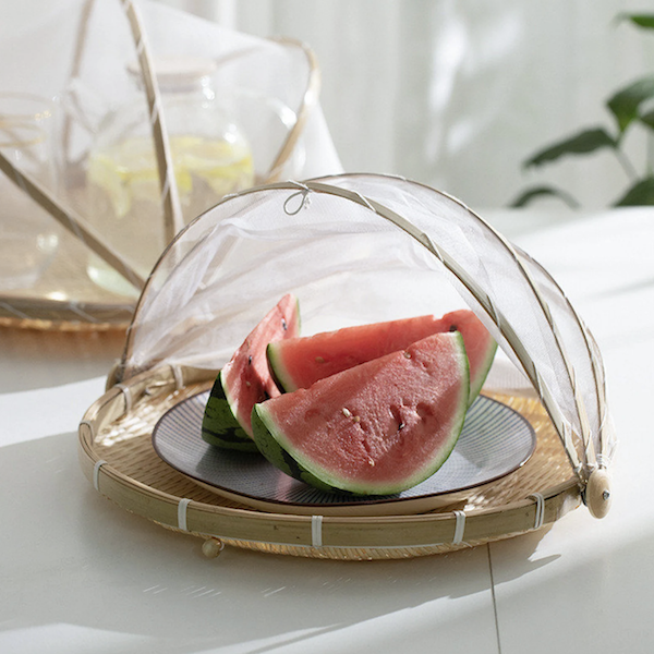 ảnh của sản phẩm Mẹt Tre Lồng Bàn/ Mẹt Lồng Bàn Đậy Đồ Ăn Tránh Bụi/ Ruồi Muỗi - Bamboo Food Storage Tray With Cover số 4