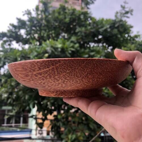 Dĩa gỗ dừa hình tròn - Coconut Wood Plate giá 70,000 đang rẻ nhất thị trường