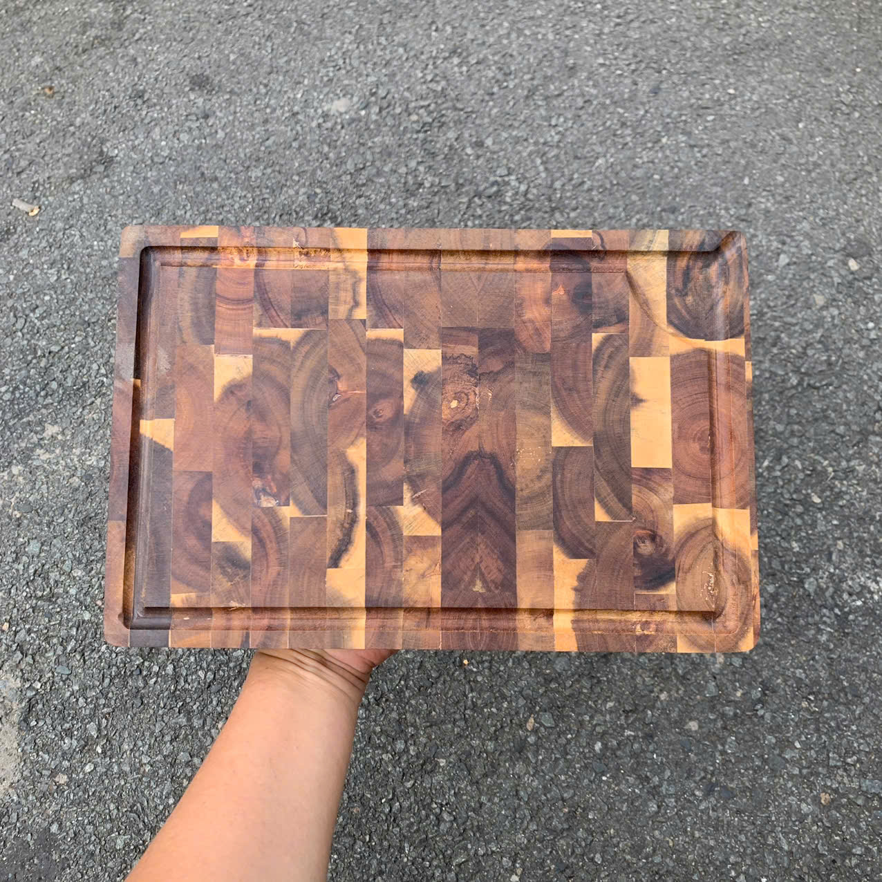 ảnh của sản phẩm Thớt gỗ Teak 30x20x2.5cm - Thớt gỗ Tếch hình chữ nhật số 7