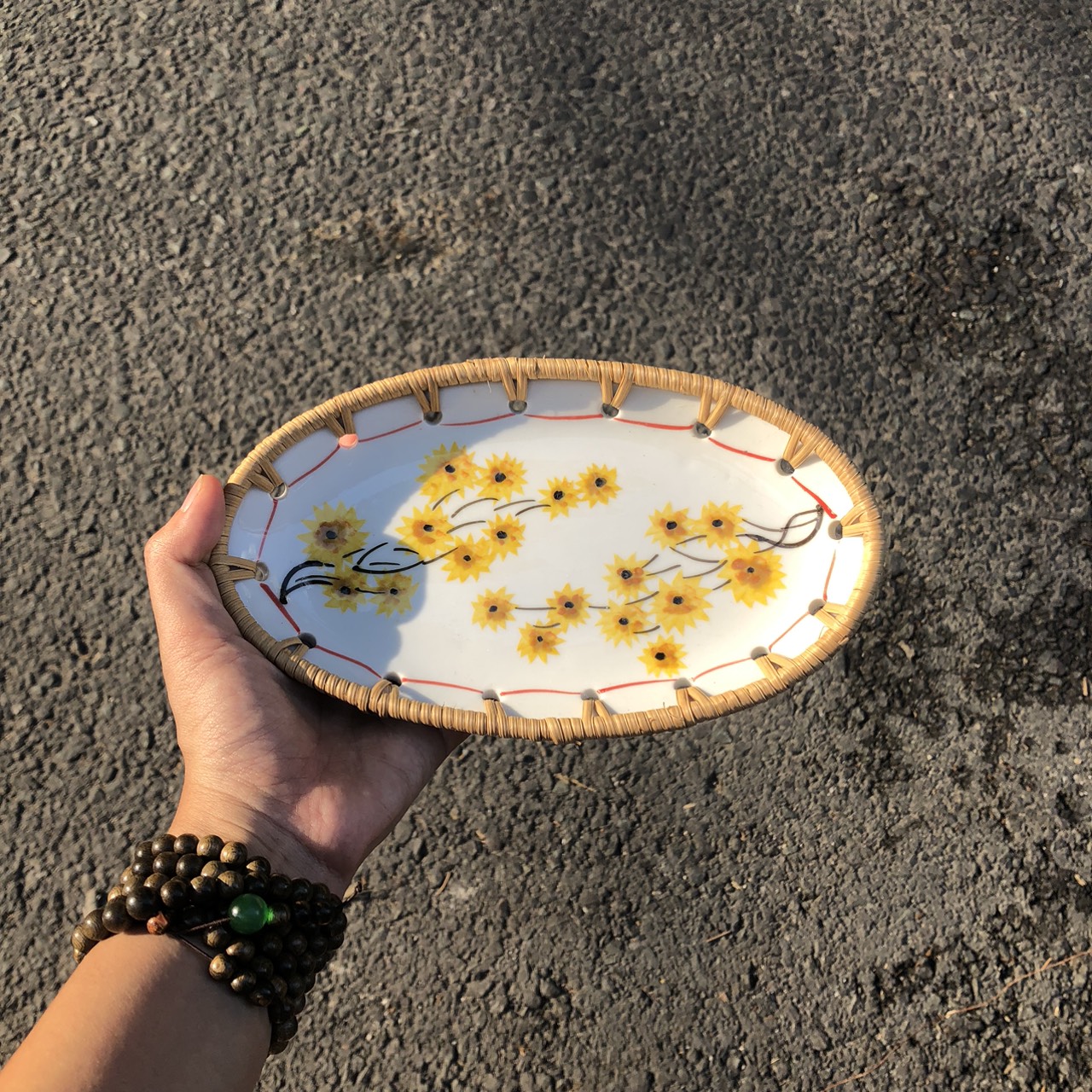 ảnh của sản phẩm Đĩa Sứ Đan Mây - Đĩa Mây Oval Kết Hợp Gốm Sứ số 23
