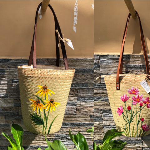 Túi Xách Cỏ Bàng Đeo Vai Vẽ Hoa Nhiều mẫu giá 265,000 đang rẻ nhất thị trường