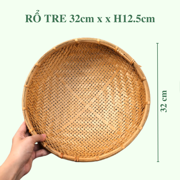 ảnh của sản phẩm Rá Tre - Rổ Tre Đan Thưa Hun Khói Cạp Mây dùng Trang Trí, Decor, Đựng Đồ, Chụp ảnh số 11
