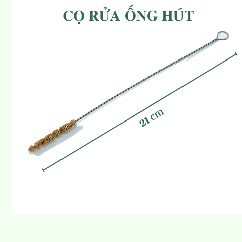 Cọ rửa ống hút xơ dừa thân inox - Coconut Fiber Brush giá 10,000 đang rẻ nhất thị trường