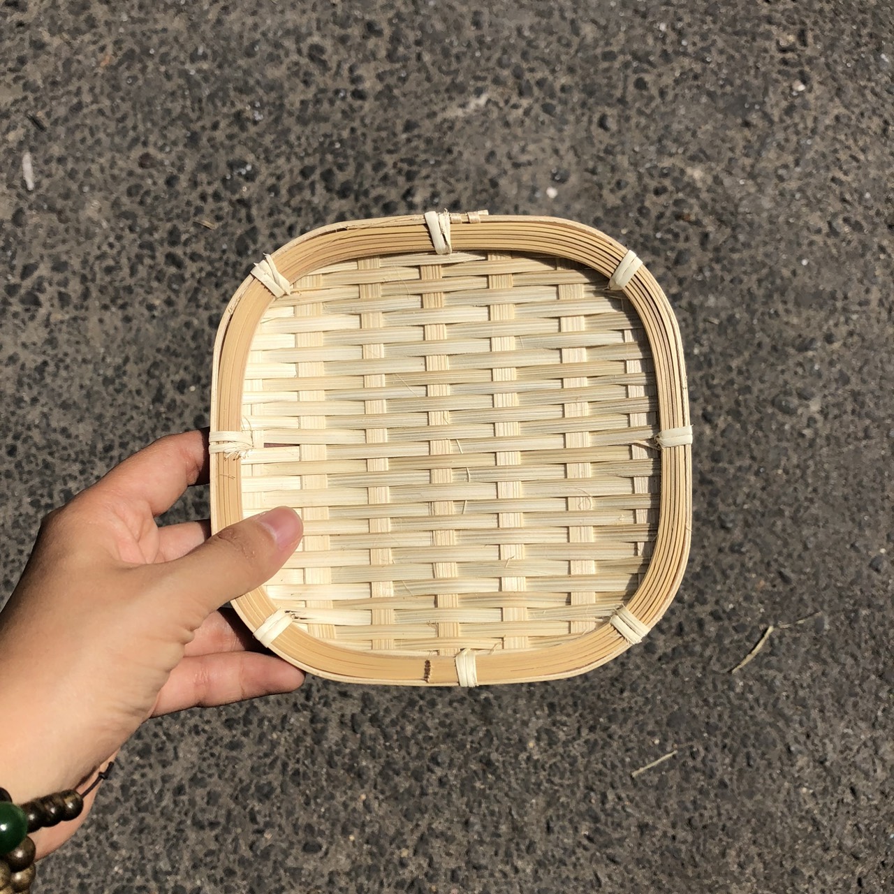 ảnh của sản phẩm Mẹt Tre Hình Vuông - Dĩa tre đựng đồ chụp ảnh số 4
