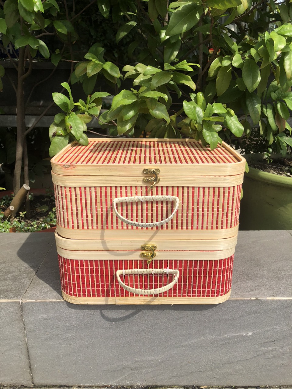 Giỏ Tre Picnic, Chụp Ảnh/ Vali Tre Đựng Đồ/ Hộp Đựng Quà Tặng - Bamboo Picnic Basket giá 220,000 đang rẻ nhất thị trường