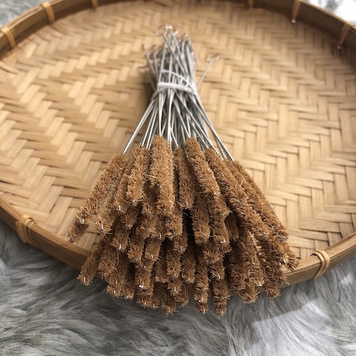 Cọ rửa ống hút xơ dừa thân inox - Coconut Fiber Brush giá 10,000 đang rẻ nhất thị trường
