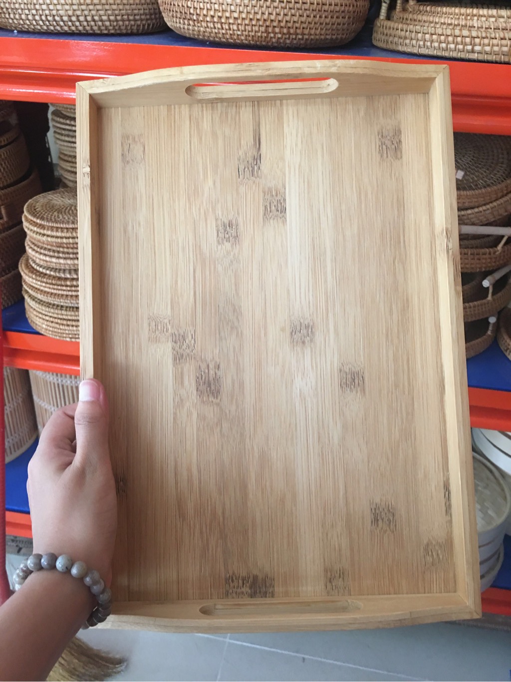 Khay Tre Đựng Trà Đựng Đồ Ăn Có Tay Cầm - Bamboo Tray giá 180,000 đang rẻ nhất thị trường
