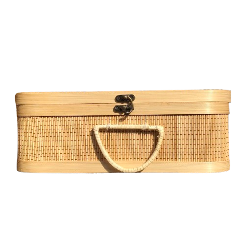 Hộp Đựng Quà Tết Nâu - Giỏ Quà Tết - Hộp Vali Tre Nâu - Giỏ Picnic Tre - Bamboo Picnic Basket giá 220,000 đang rẻ nhất thị trường