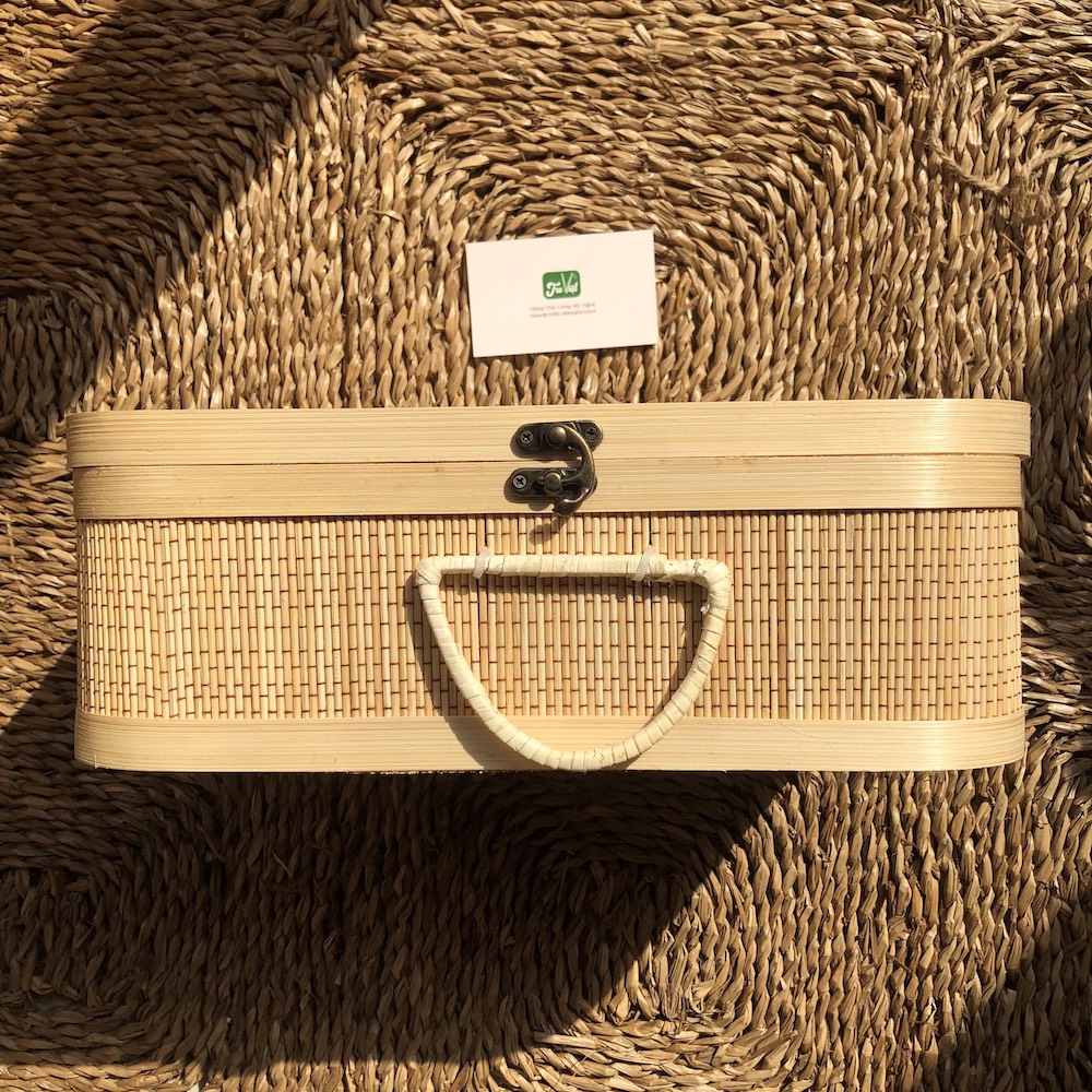 Hộp Đựng Quà Tết Nâu - Giỏ Quà Tết - Hộp Vali Tre Nâu - Giỏ Picnic Tre - Bamboo Picnic Basket giá 220,000 đang rẻ nhất thị trường