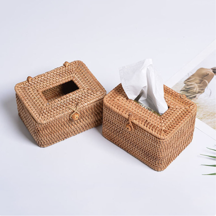 ảnh của sản phẩm Hộp khăn giấy mây chữ nhật - RATTAN TISSUE BOX số 4